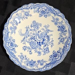 Vintage MCM Crown Ducal "Bristol" Blue Transferware Plate